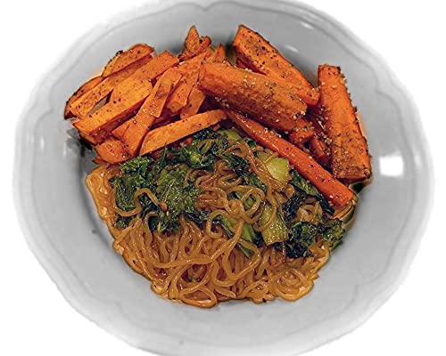 Miracle Noodle Angel Hair pasta in package closeup showing texture.