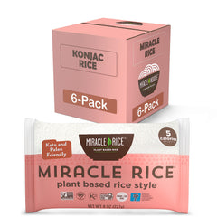 Miracle Noodle konjac rice base ideal for quick, low-calorie stir-fries.