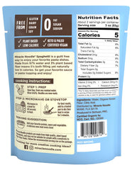 Miracle Noodle konjac spaghetti with low calories and low carbs.
