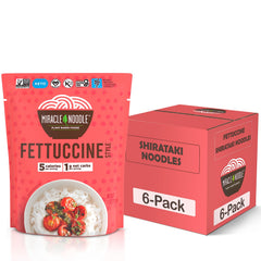 Miracle Noodle ready-to-eat fettuccine pack of six bags for quick meals