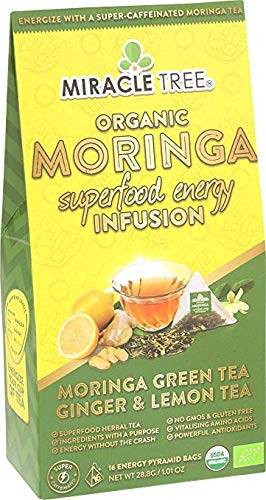 Miracle Tree organic caffeine-rich blend close-up for a lively morning boost.