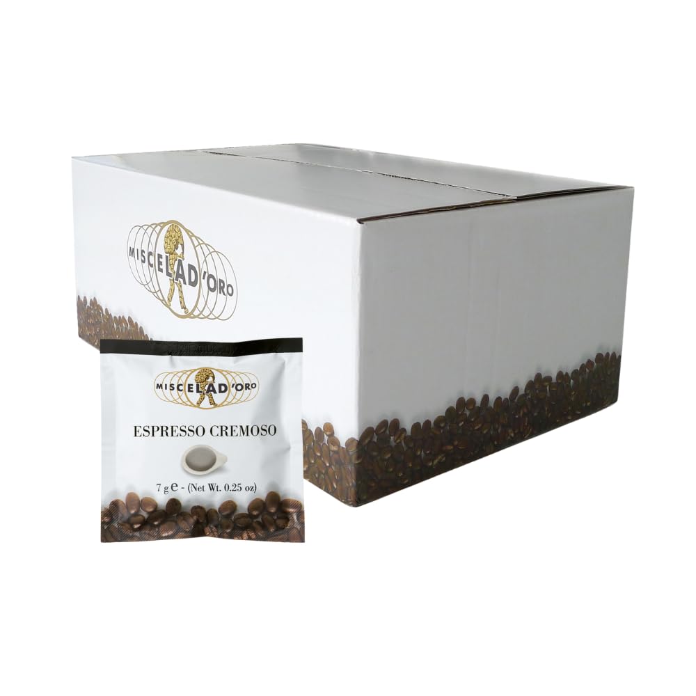 Miscela D'Oro Cremoso pod pack front view for authentic espresso