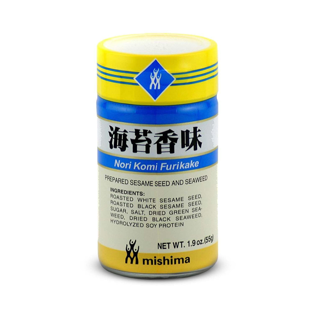 MISHIMA Shirakiku Nori Komi Furikake front label adds savory, versatile flavor to meals