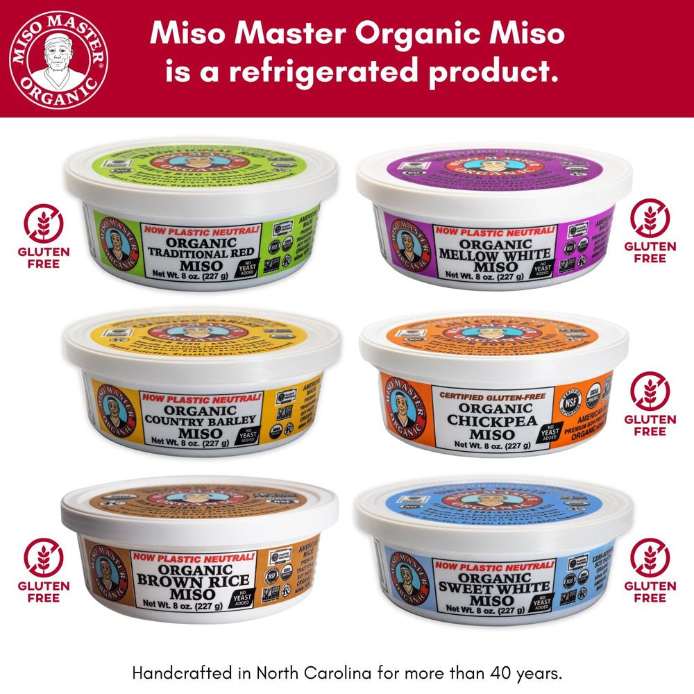 Miso Master Organic Chickpea Miso refrigeration reminder; keeps flavor intact.