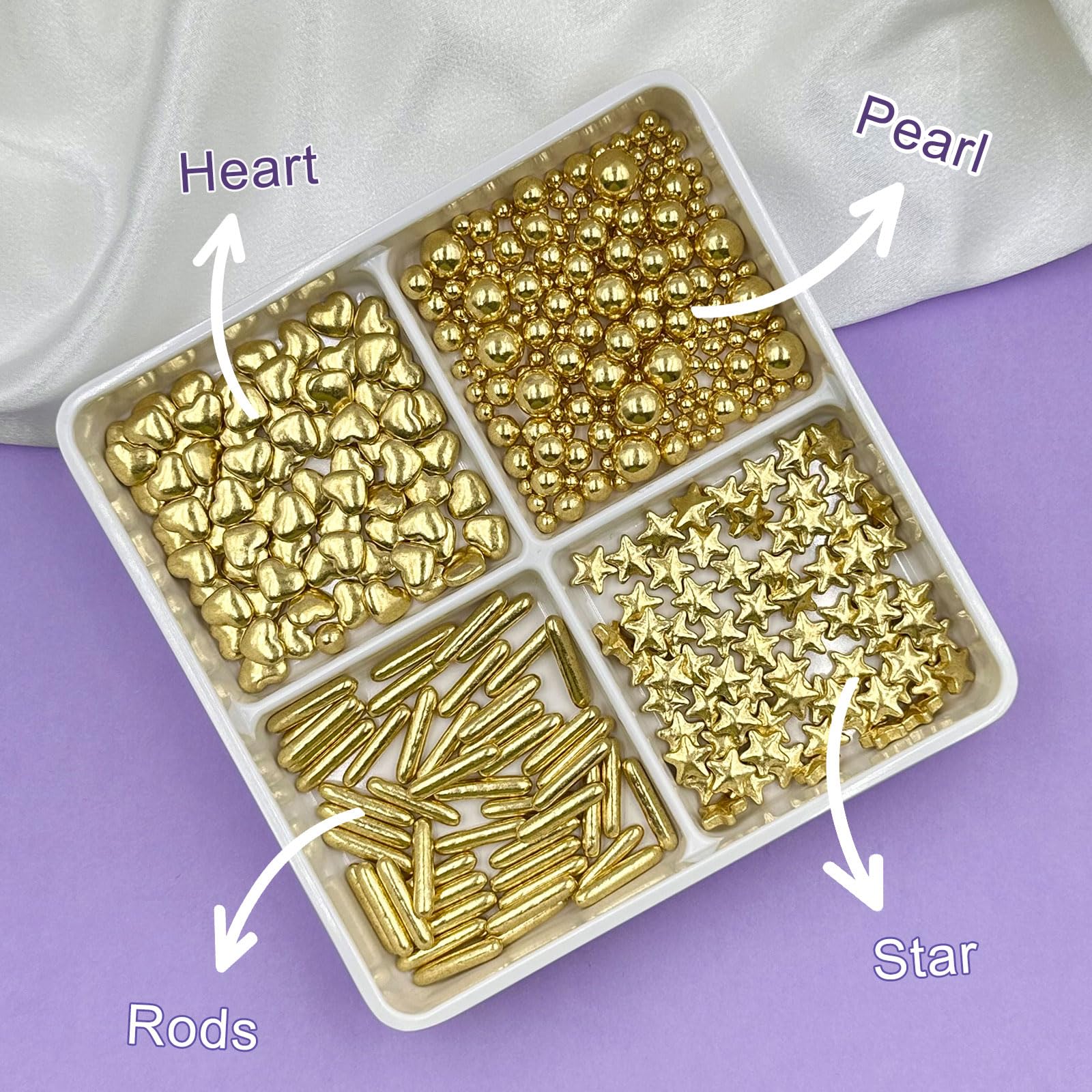 Miss Doozy clear storage box keeps decorations neatly organized.