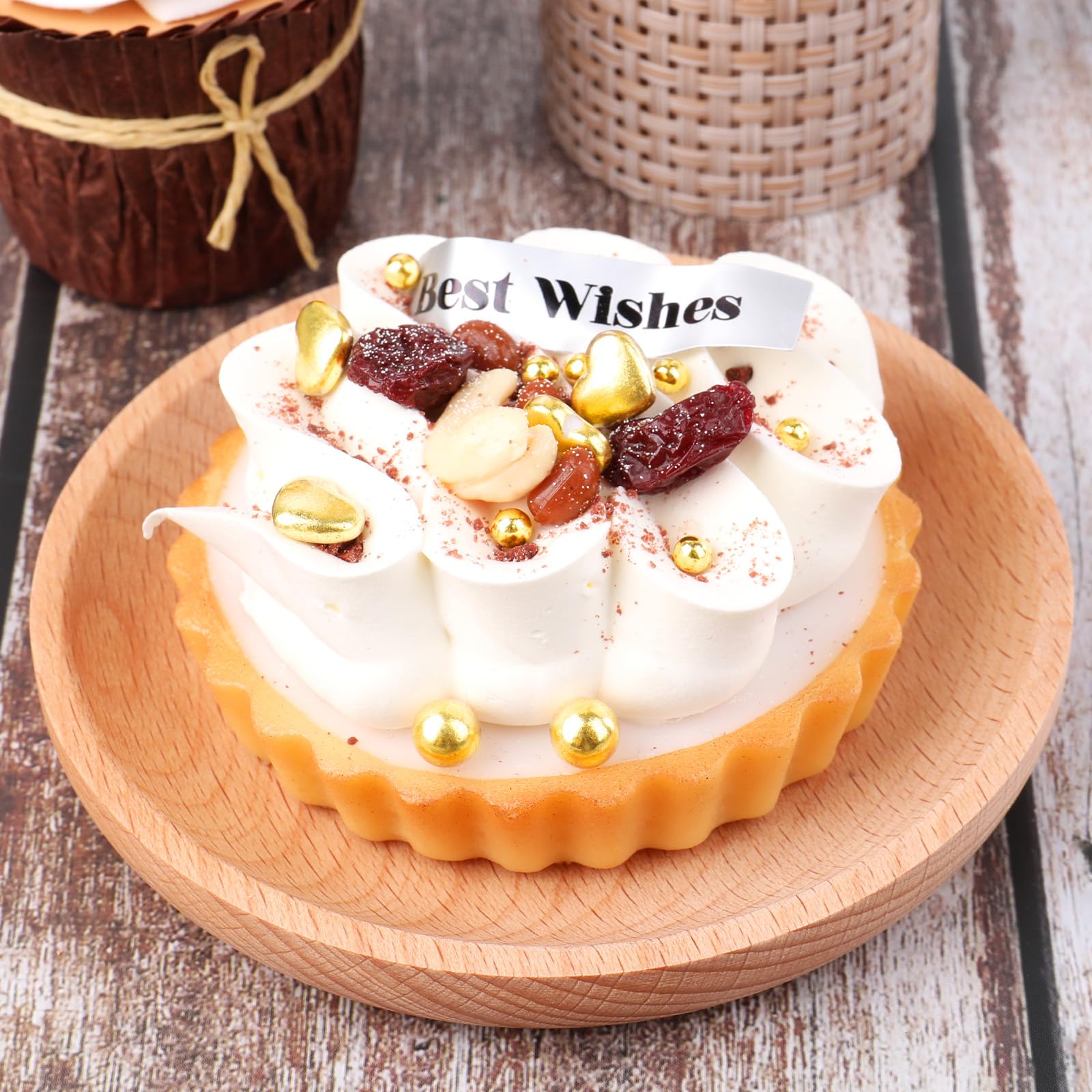 Miss Doozy cupcake toppers with gold sprinkles for festive treats.