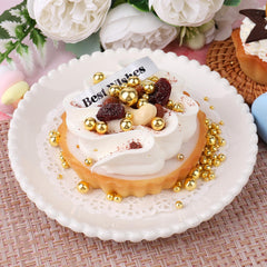 Miss Doozy Gold Pearl Sprinkles 4mm for cookies cupcakes with luxurious finish.