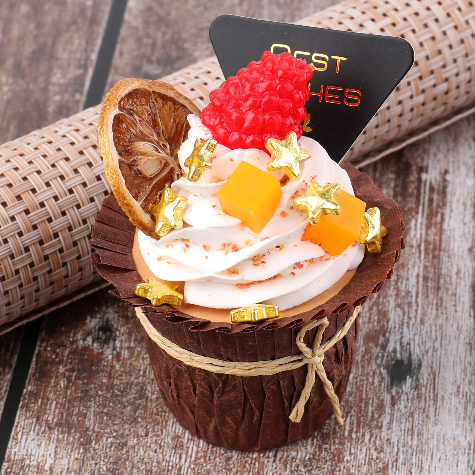 Miss Doozy gold rods sprinkles add decorative texture to desserts.