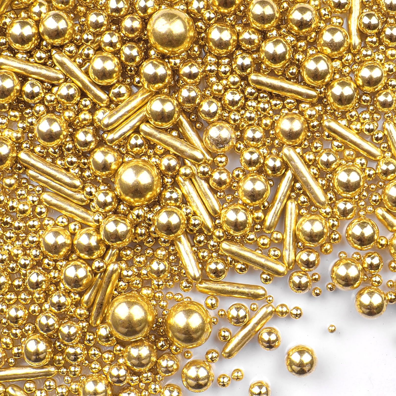 Miss Doozy Gold Sprinkles Packaged mix for elegant cake and dessert decorating.