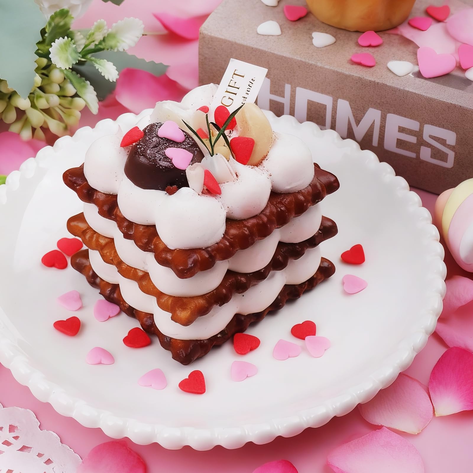Miss Doozy heart sprinkles on cakes, cookies, and treats for celebration.