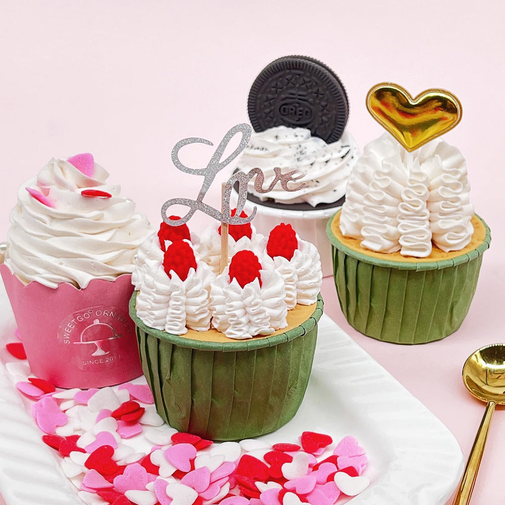 Miss Doozy Valentines Sprinkles pink hearts enhance cake decoration