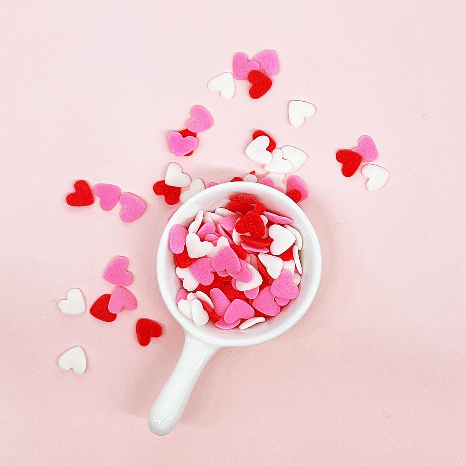 Miss Doozy Valentines Sprinkles white hearts bring charm to cupcakes