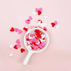 Miss Doozy Valentines Sprinkles white hearts bring charm to cupcakes