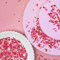 Miss Doozy Valentines Sprinkles white jimmies add delicate detail to cupcakes and cookies.