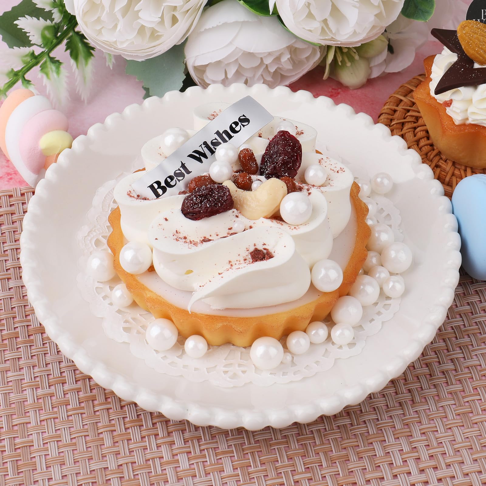 Miss Doozy White Pearl Sprinkles 4mm jar adds larger, elegant accents to cupcakes and cookies.