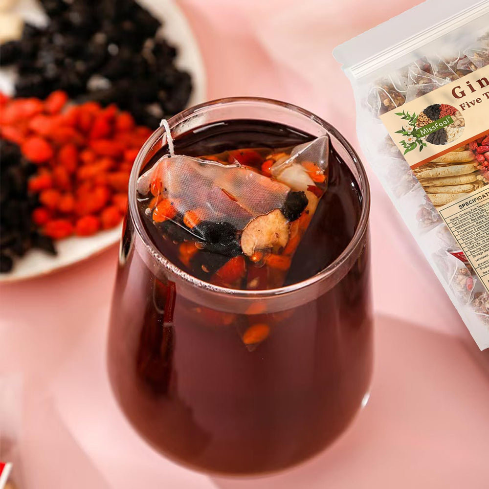 Miss feel Ginseng Five Treasure Tea cup displaying a smooth, balanced infusion