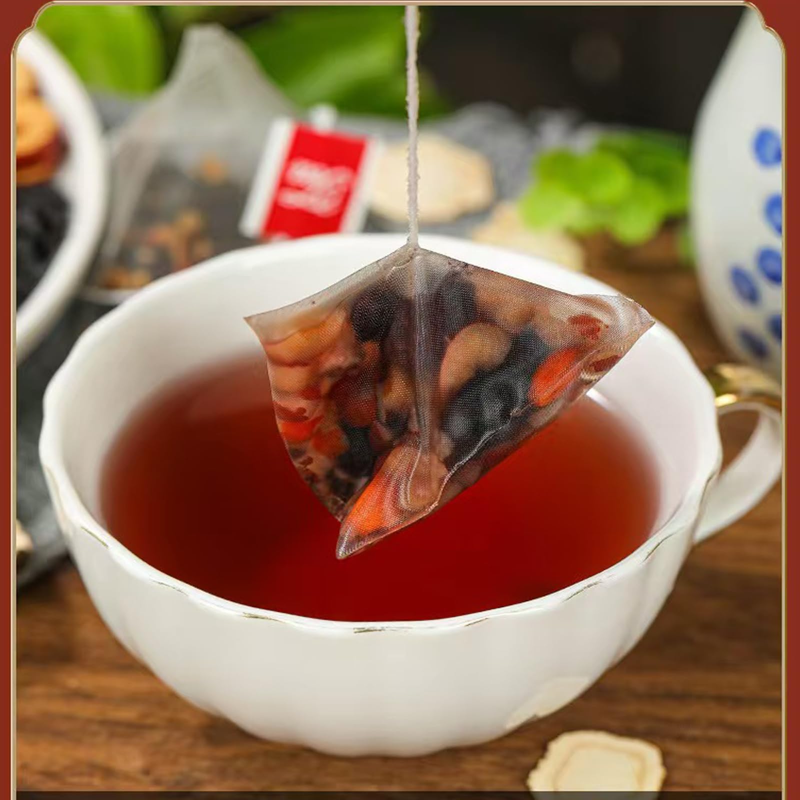 Miss feel Ginseng Five Treasure Tea goji berries add vibrant color and aroma