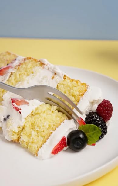 Miss Jones Baking gluten-free cake batter setup for easy three-step baking.
