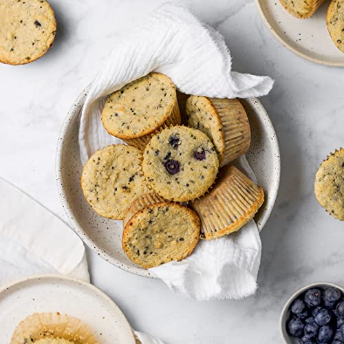 Miss Jones Baking Keto Blueberry Muffin Mix muffins rising in the oven aroma