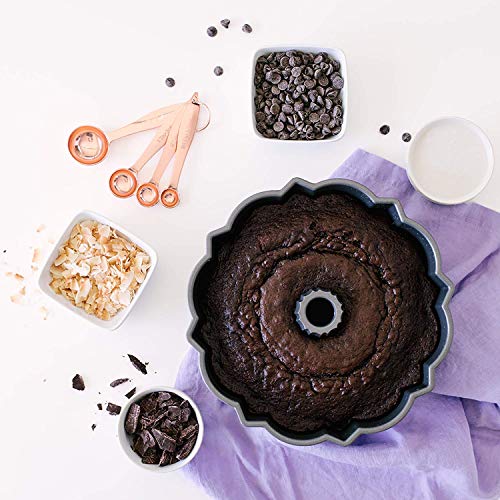 Miss Jones Organic Chocolate Cake cools, sliced into servings