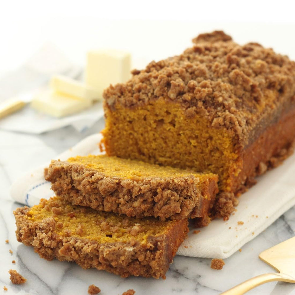 Miss Jones Baking Organic Pumpkin Bread Muffin Mix dry ingredients ready to combine with liquids.