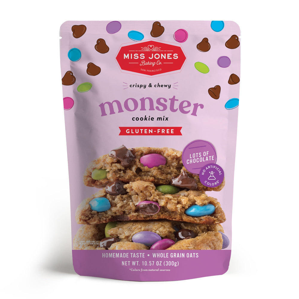 Miss Jones Cookie Monster Mix packshot with abundant chocolate chips for bold flavor
