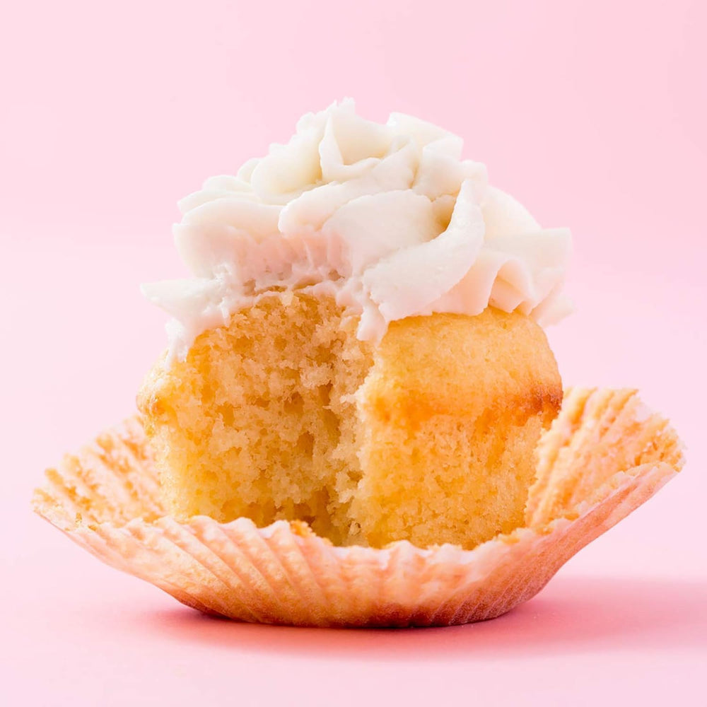Miss Jones Vanilla Buttercream glossy-finish adds a shiny look to any dessert.