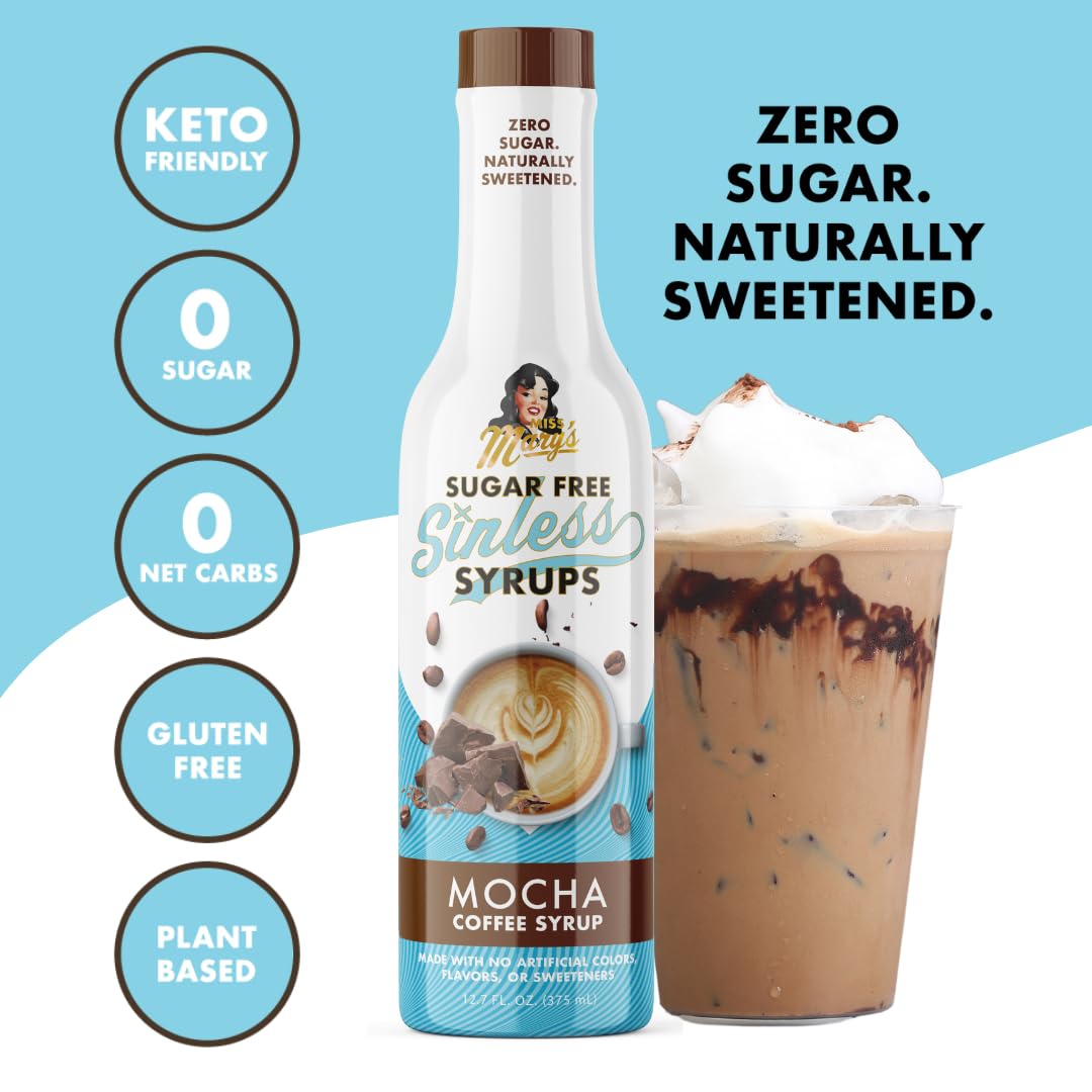Miss Mary's Sinless Mocha Syrup gift pack designed for coffee lovers.