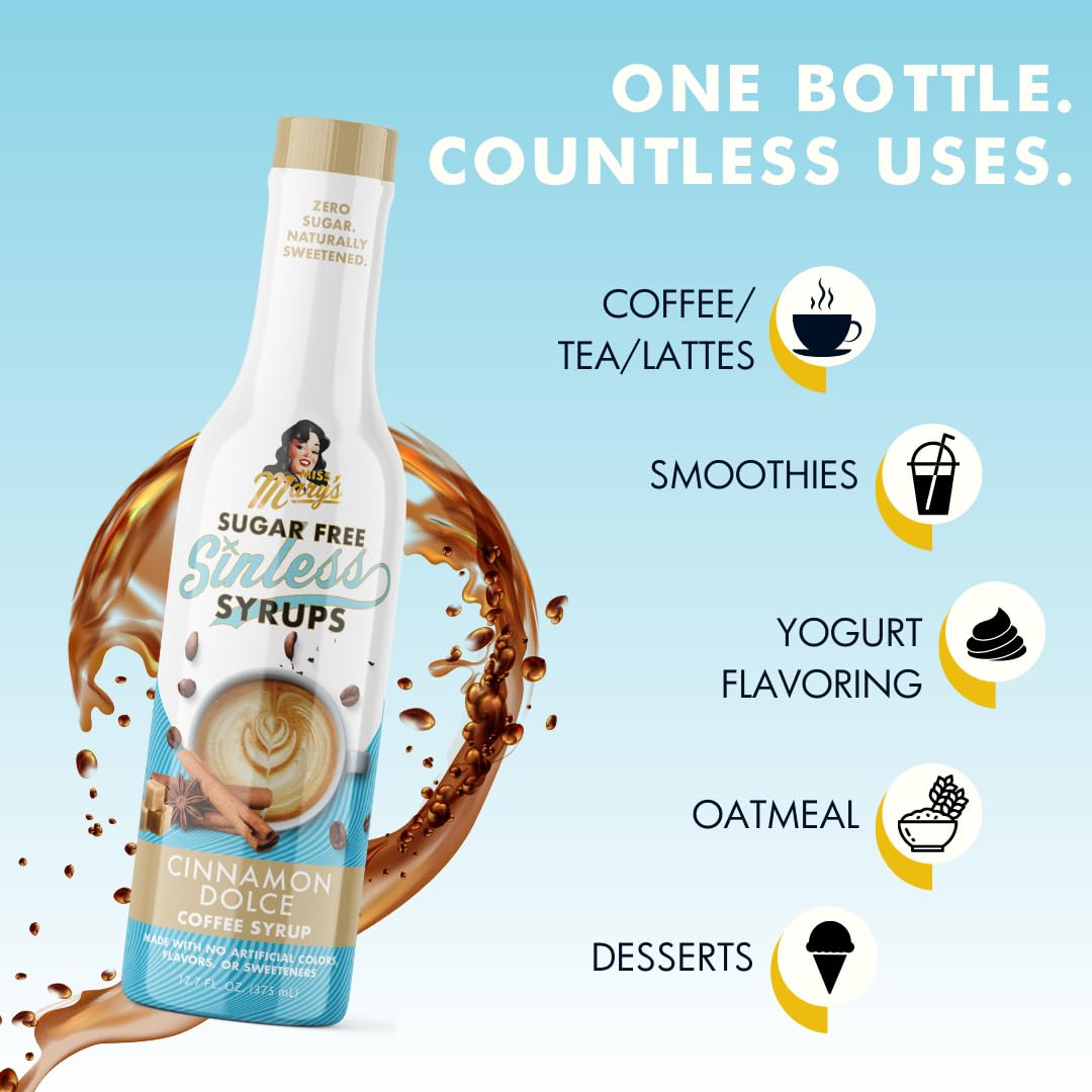 Miss Mary's Sinless Syrup Cinnamon Dolce gift pack ideal for coffee lovers