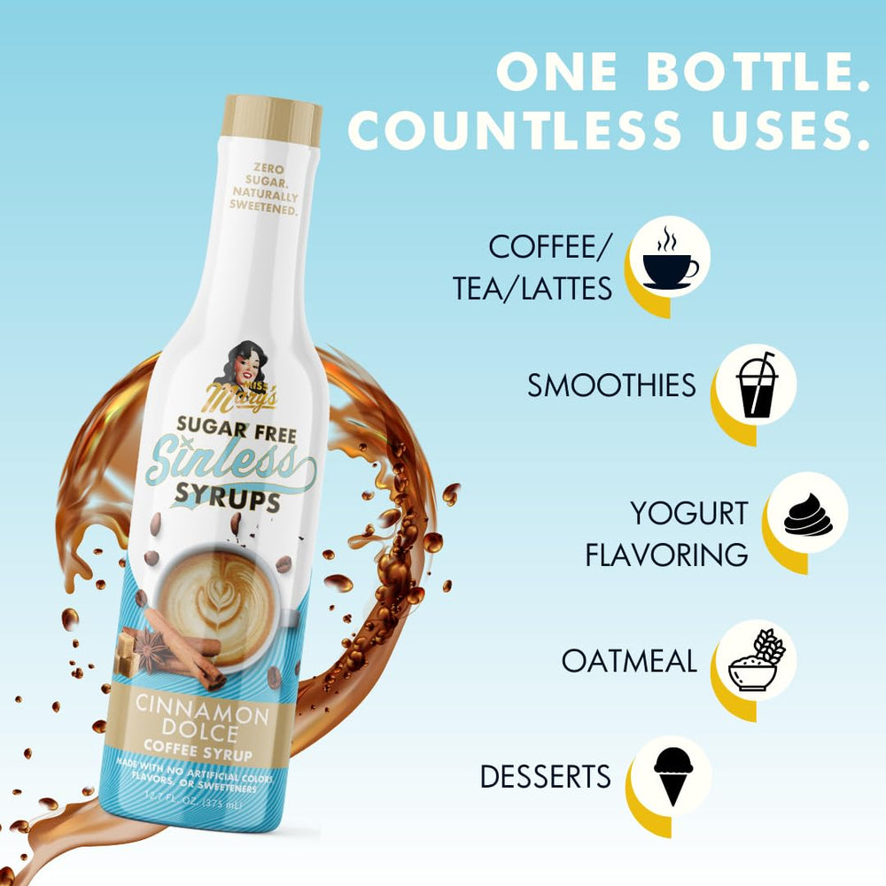 Miss Mary's Sinless Syrup Cinnamon Dolce gift pack ideal for coffee lovers