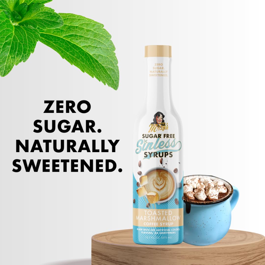Gift-ready Sinless Syrup packaging suggests a thoughtful present for coffee lovers.