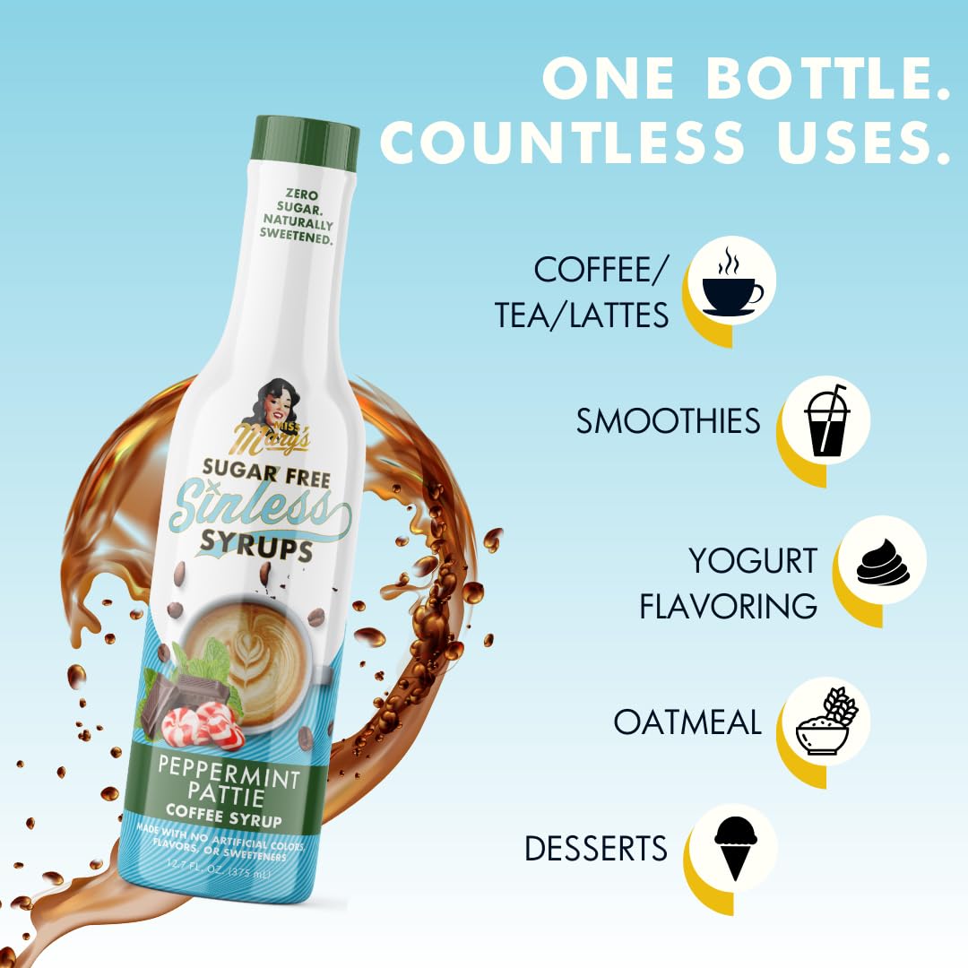 Dessert or dessert sauce idea using Miss Mary's Sinless Peppermint Pattie Syrup