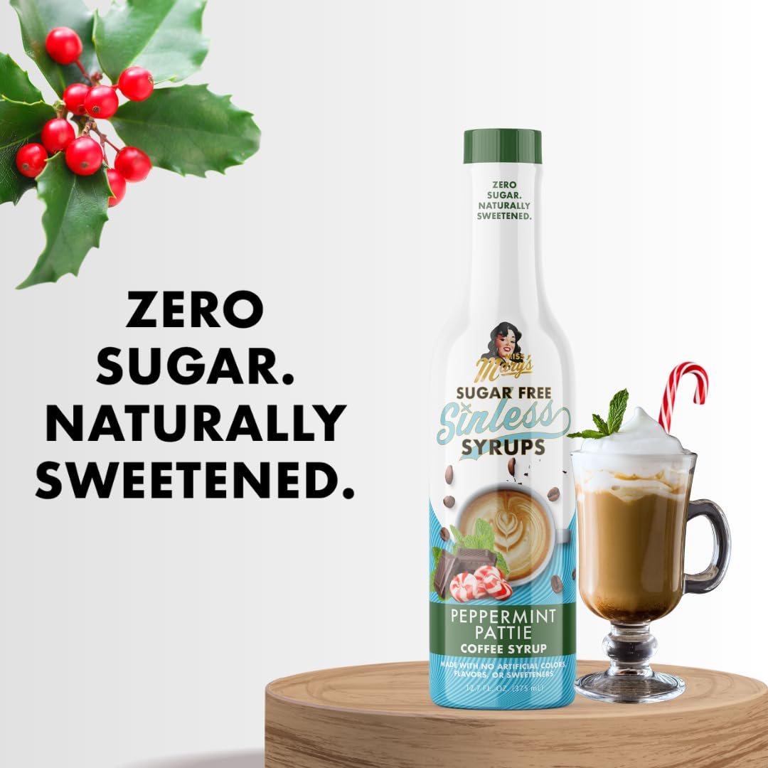 Gift-ready Miss Mary's Sinless Peppermint Pattie Syrup gift pack for gifting