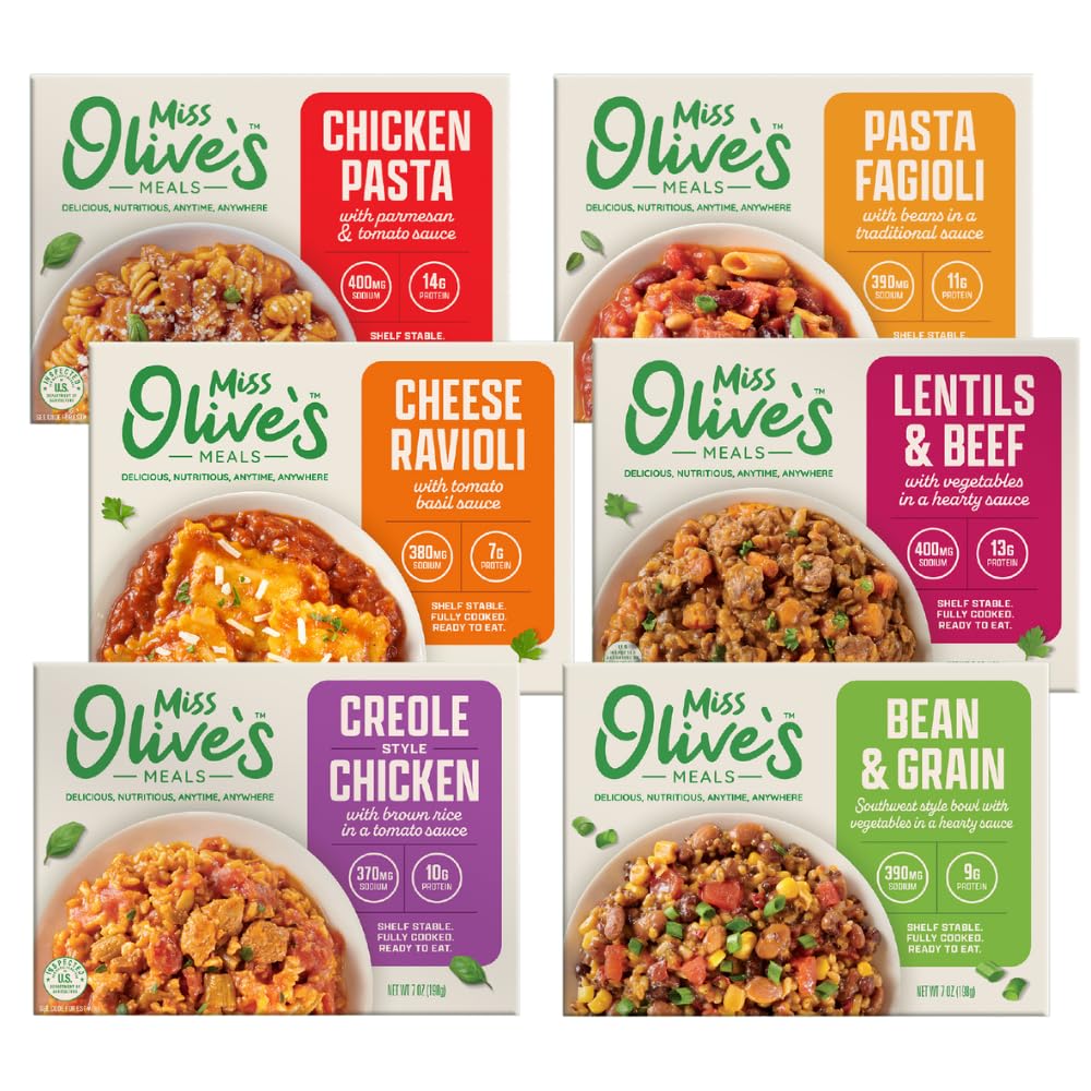 Miss Olive's Chicken Pasta in a microwave-ready tray for quick weeknight meals.