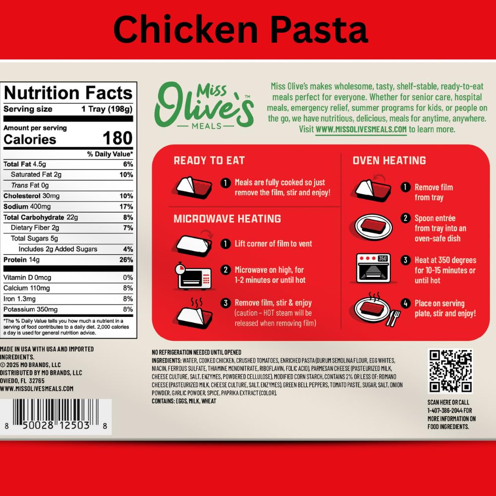 Miss Olive's Pasta Fagioli in a ready-to-eat bowl for comfort dining.