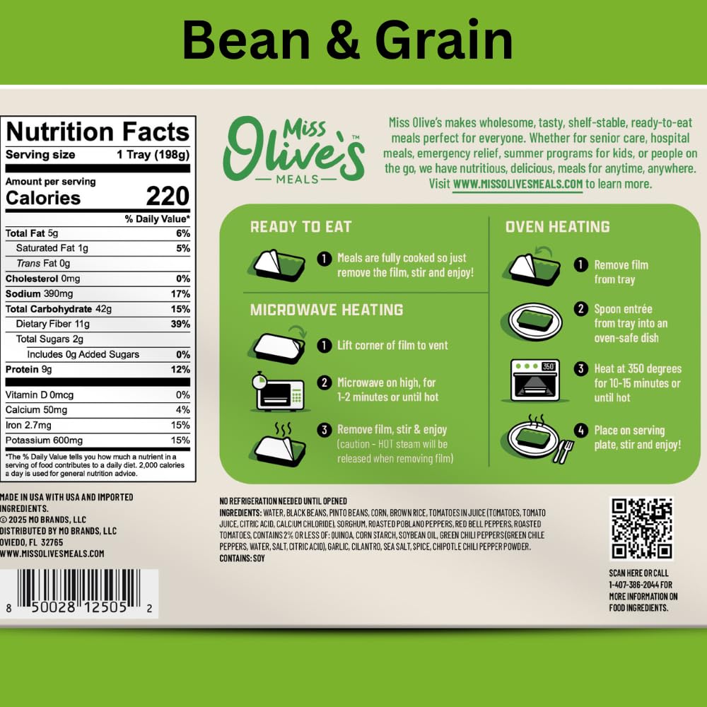 Miss Olive's Shelf-Stable pack, ideal pantry staple for dorms and offices.