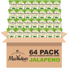 Miss Vickie's Jalapeño kettle chips in bag for bold on-the-go snacking.
