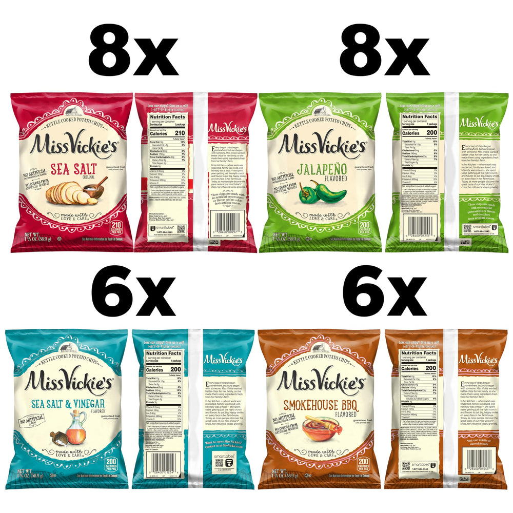 Miss Vickie's Smokehouse BBQ chips deliver smoky flavor with satisfying crunch for gatherings.