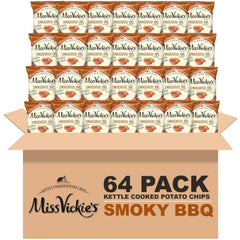 Miss Vickie's Smokehouse BBQ kettle chips front bag showing bold flavor.