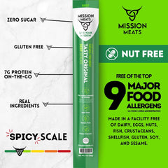 Mission Meats beef sticks in a lunchbox for on-the-go meals