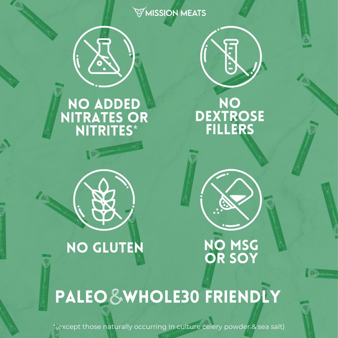 Mission Meats non-GMO beef sticks with clean ingredients