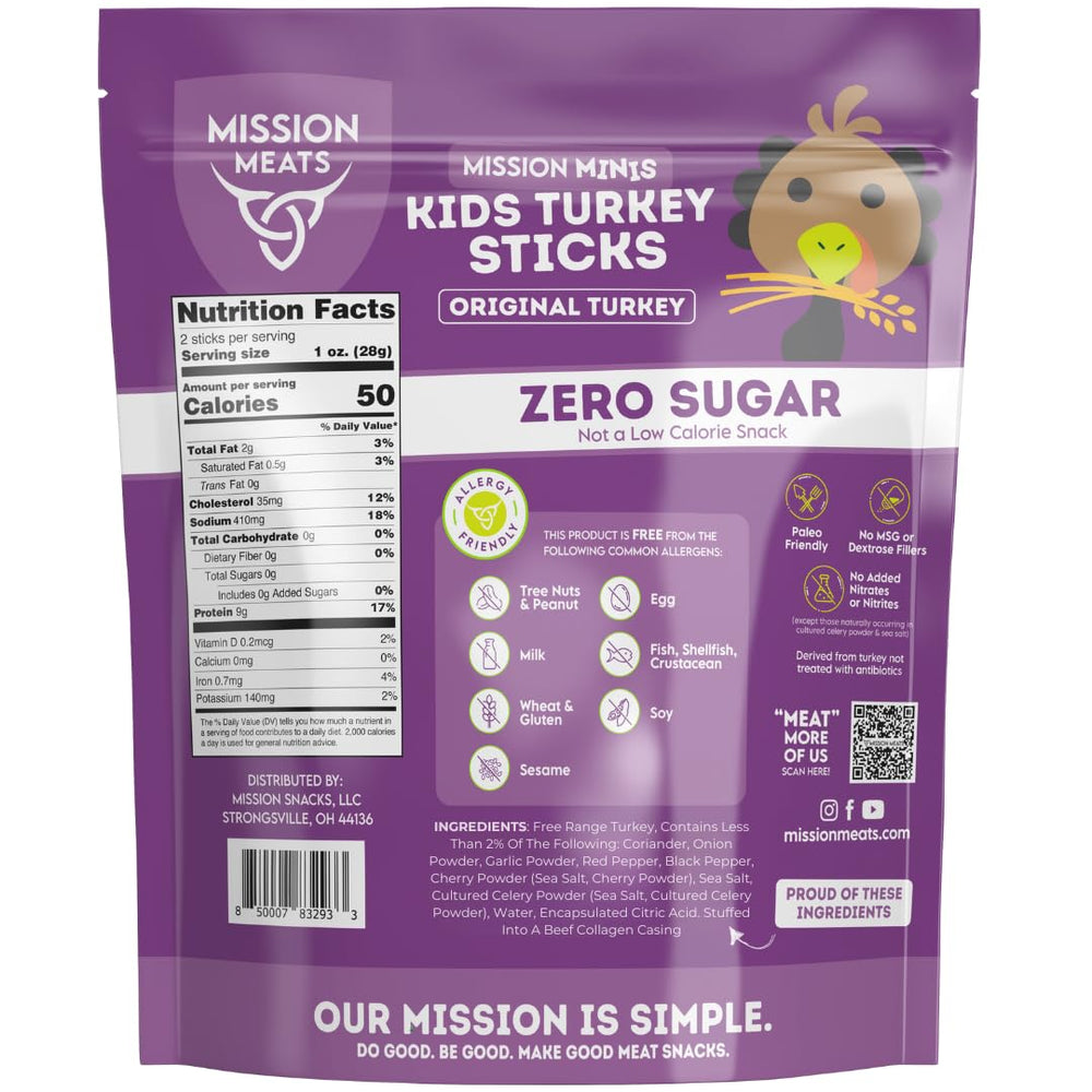 Mission Meats Free Range Turkey label highlights simple, trusted ingredients.