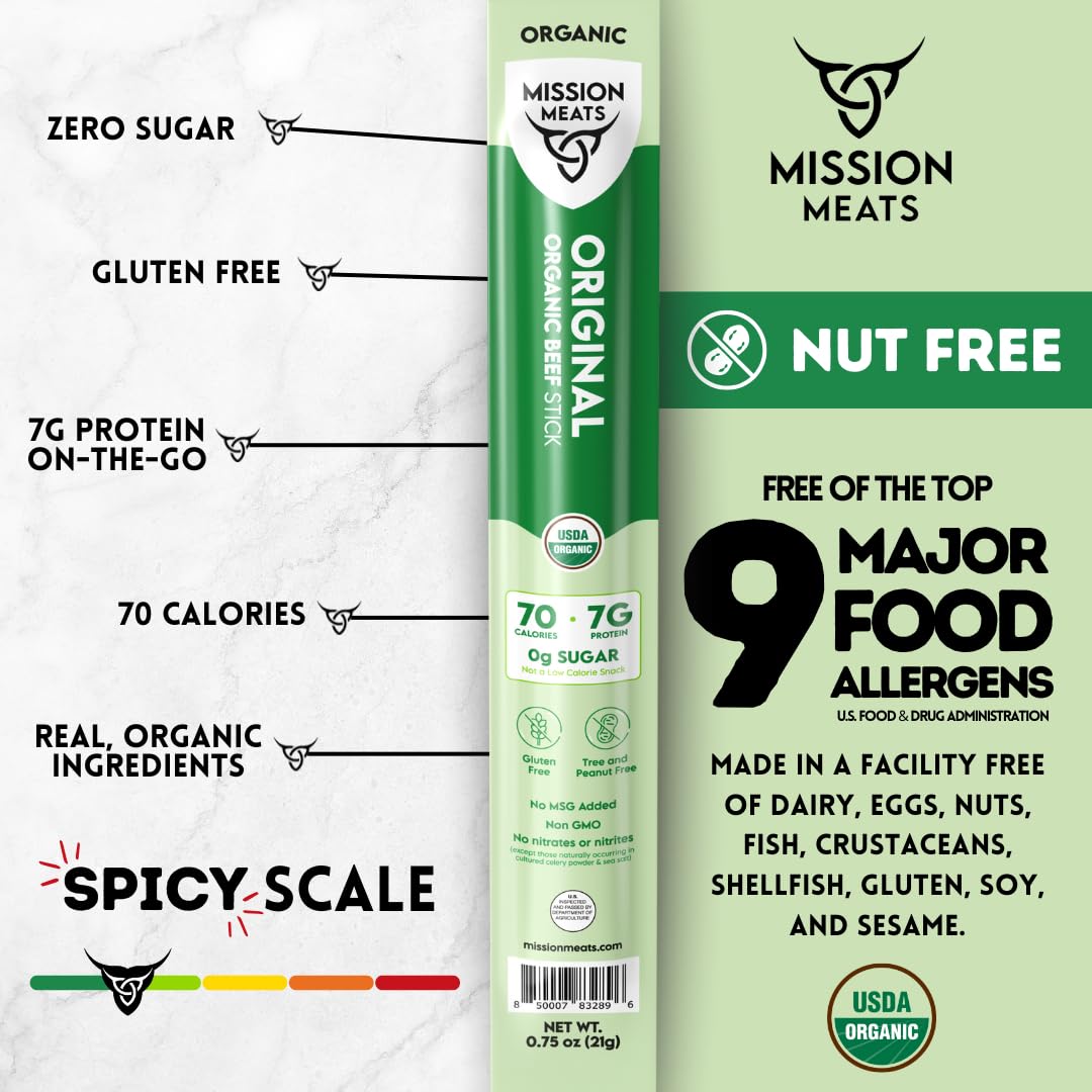 Mission Meats individually wrapped sticks for easy lunchbox packing.