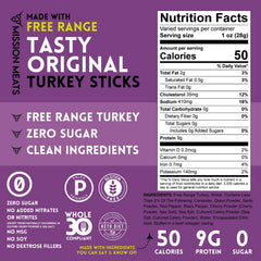 Mission Meats sticks, individually wrapped, are ready for on-the-go snacking.