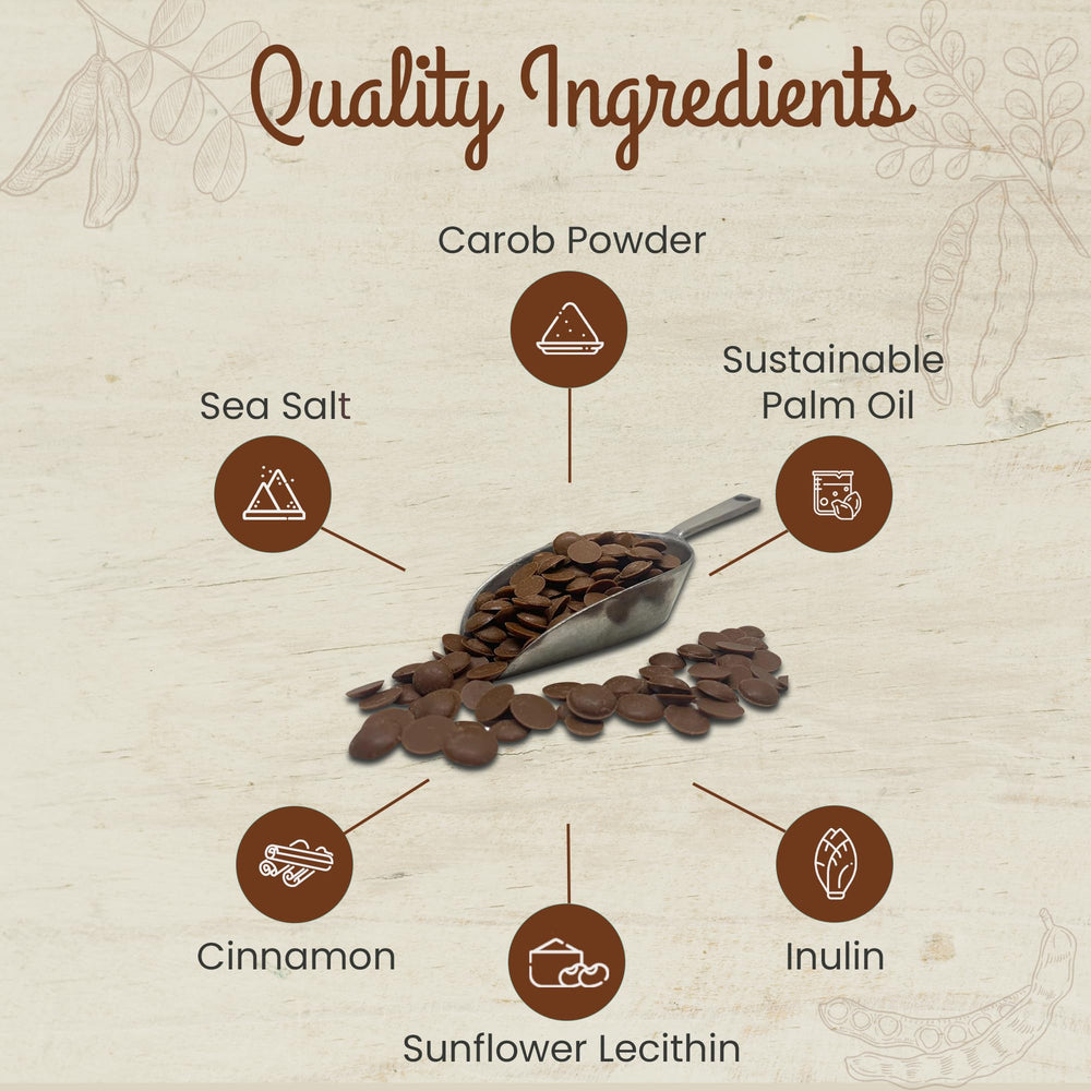 Missy J's carob chips serving suggestion for tasty, guilt-free treats