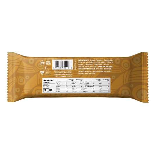 Missy J's Organic Carob Cups label detail highlighting vegan and gluten-free promises