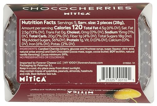 Mitica Chocolate Cherries closeup glaze reveals glossy coating and rich chocolate.
