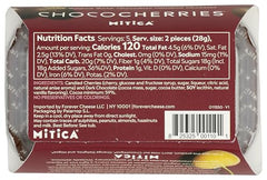 Mitica Chocolate Cherries closeup glaze reveals glossy coating and rich chocolate.