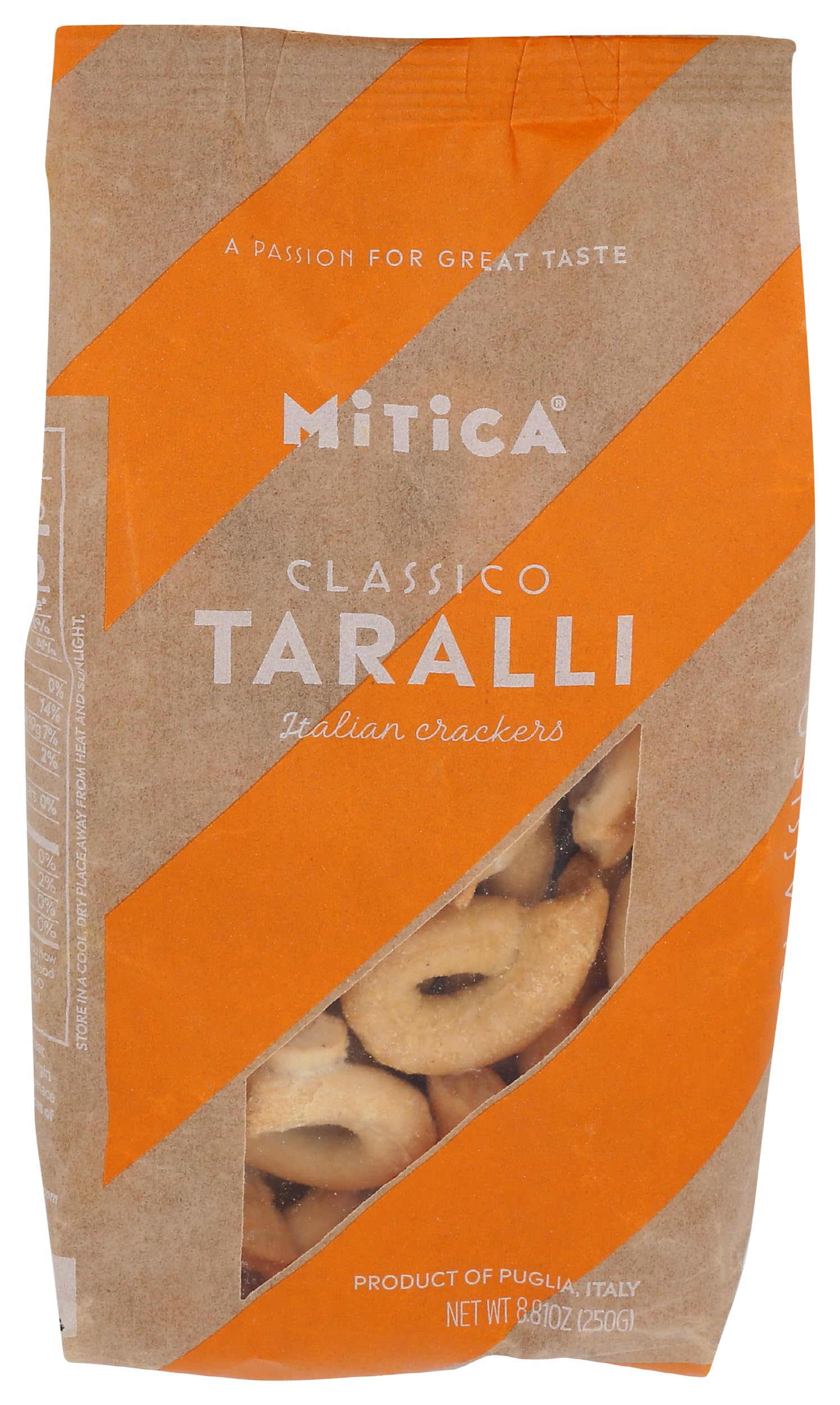 Mitica classic taralli 8oz pack — crisp rings for sharing.