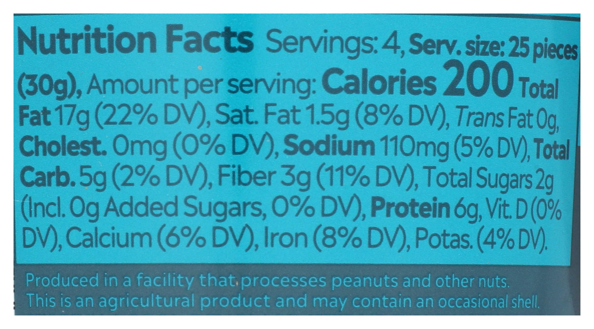 Mitica Marcona almonds ingredients label showing simple components.